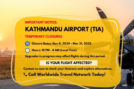 Kathmandu Airport (TIA) Closed for Upgrades