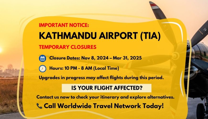 Kathmandu Airport (TIA) Closed for Upgrades